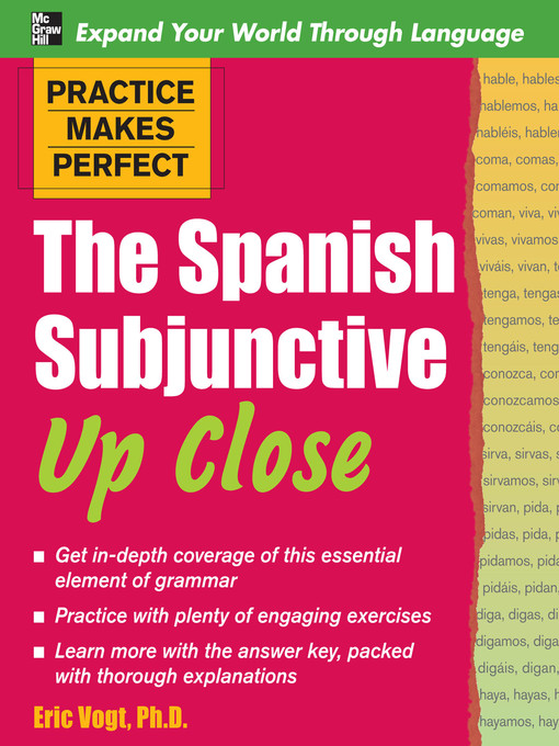 Title details for The Spanish Subjunctive Up Close by Eric W. Vogt - Available